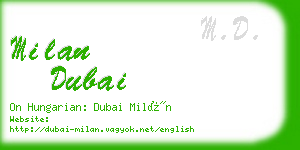 milan dubai business card
